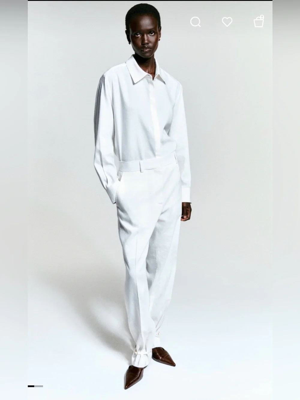 NWT LINEN STRAIGHT-LEG PANTS, COS petite